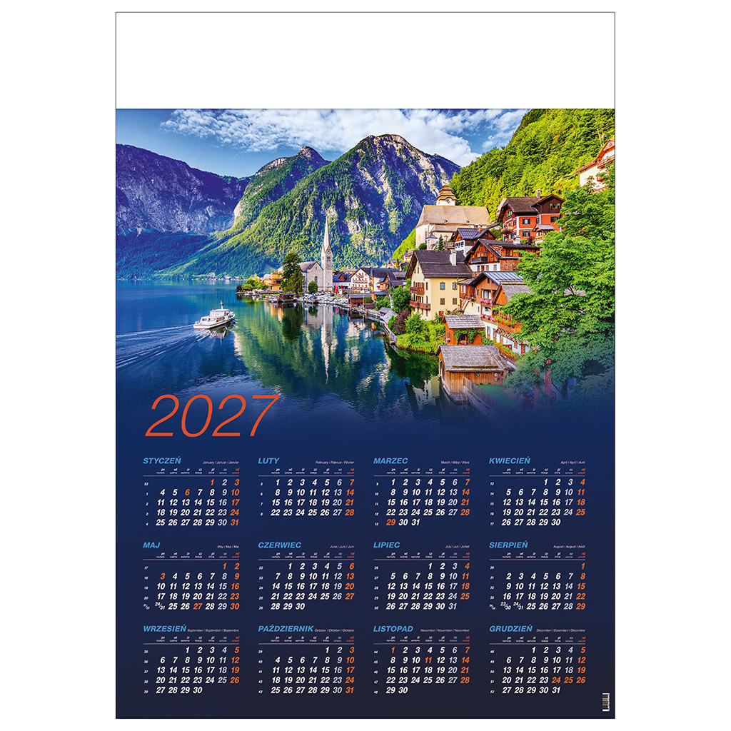 Kalendarz jednoplanszowy A1 HALLSTATT